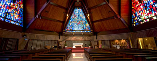 The inside of the chapel of mercy