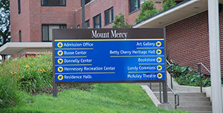 directions and signs at mount mercy