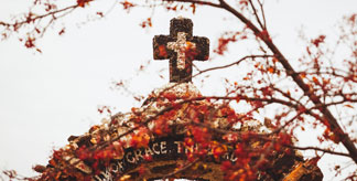 grotto in the fall