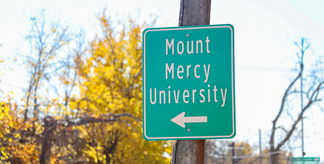 campus signage at mount mercy