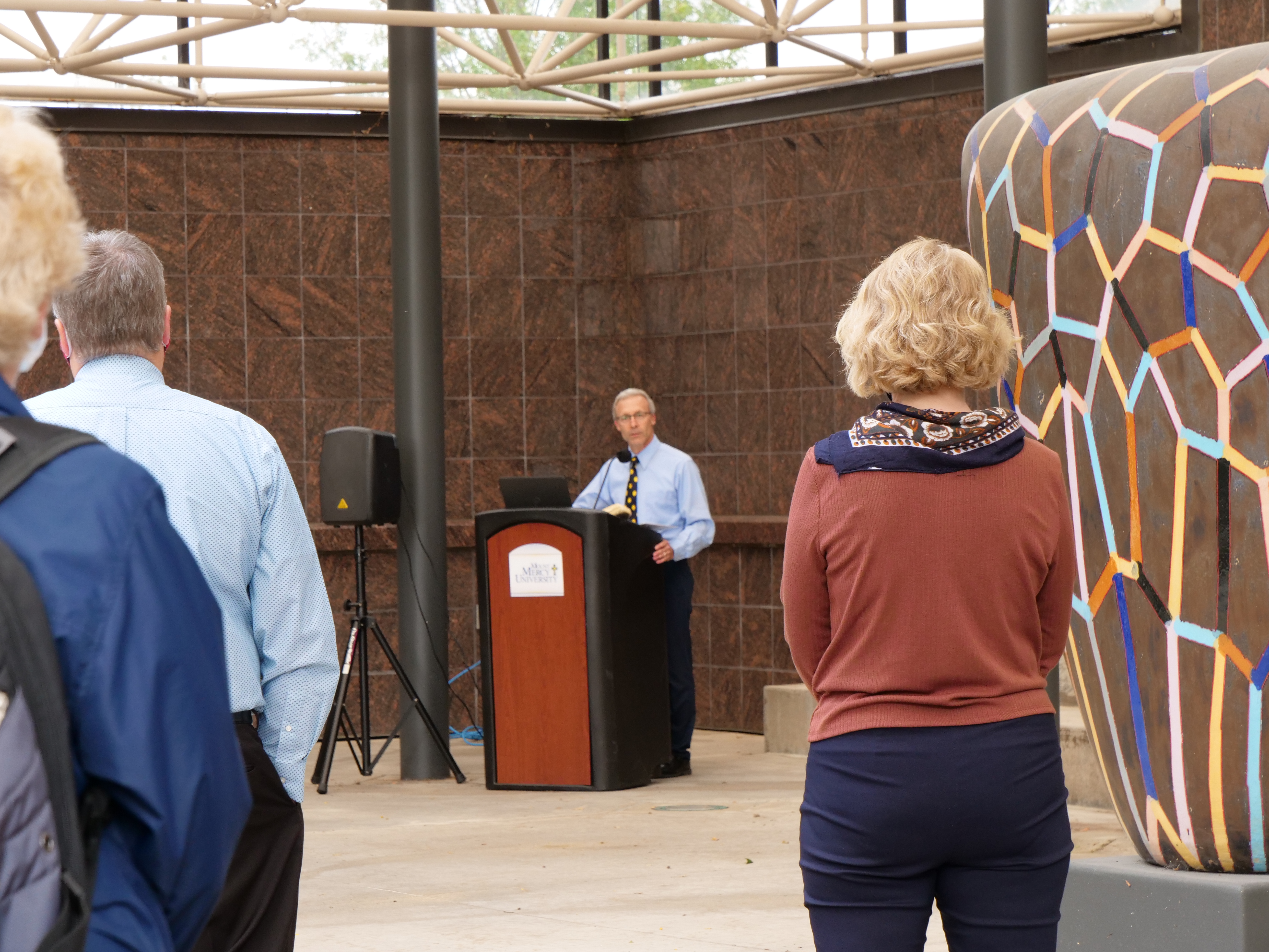 Faculty and staff honoring volunteers