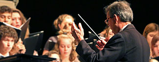 students performing at a choir concert.