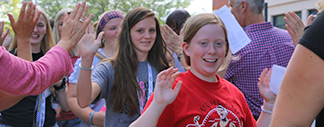 Students smiling.