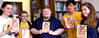 Students participating in the visiting writer series workshop