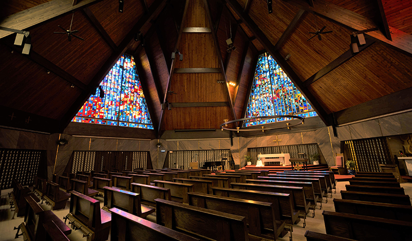 inside the chapel of mercy