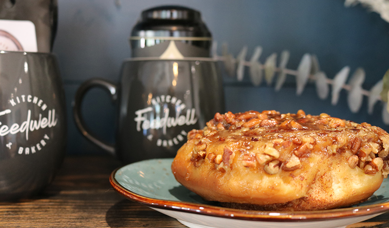 A picture of a pecan roll served at feedwell