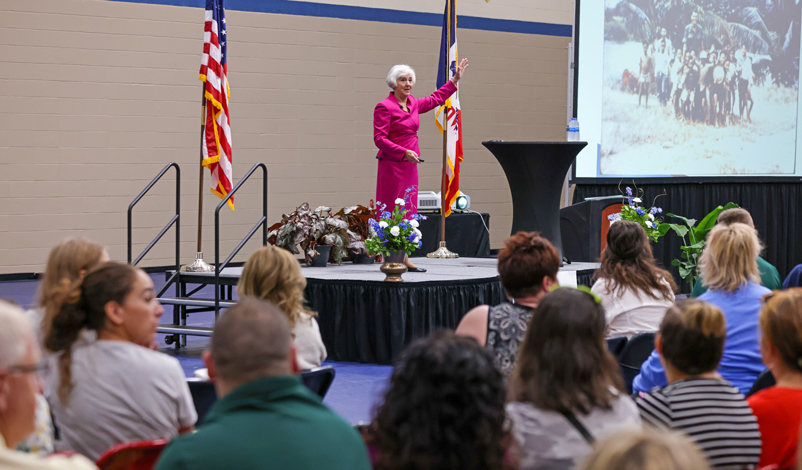 LeAnn Thieman speaking at the Forward in Faith conference