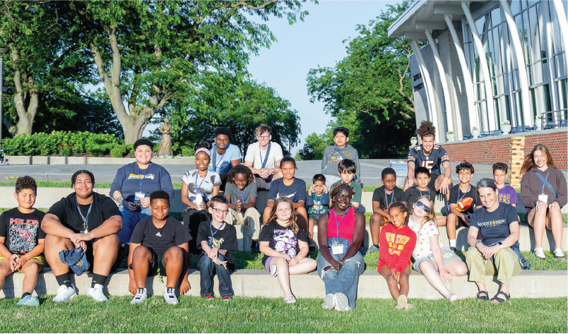 Students and instructors group photo at 2026 Jumpstart at Mount Mercy University's campus.