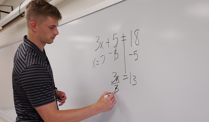 Tyler teaching math and algebra