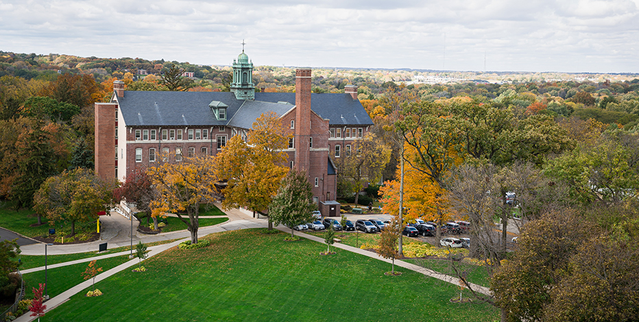 mount mercy university green space and warde hall