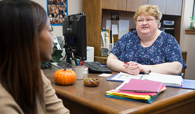 Deb Brydon, associate professor of criminal justice, went above and beyond to support Melaka Anderson '18 through her journey.