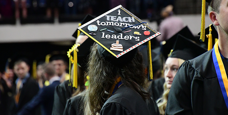 A student's graduation cap